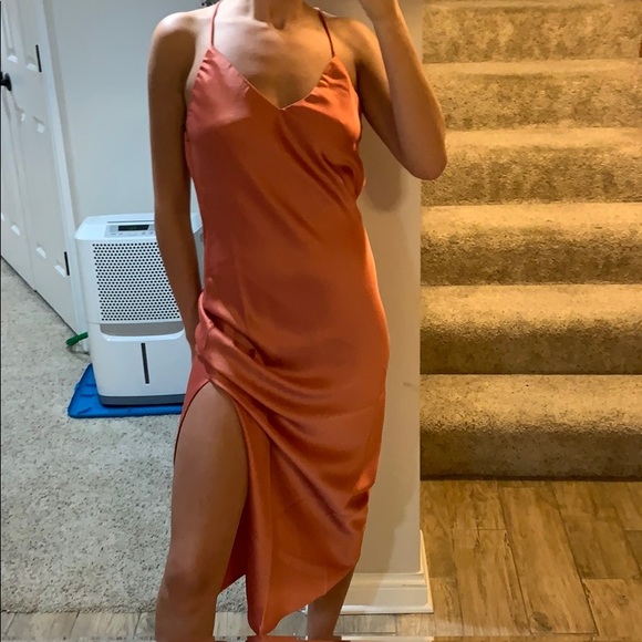 Forever 21 Dresses & Skirts - NWT Pink Satin Slip Maxi Dress